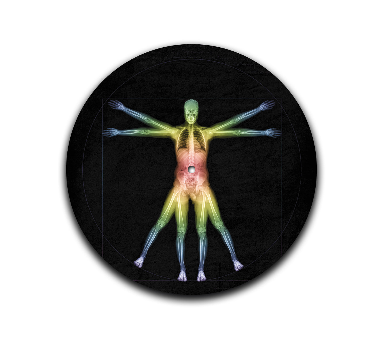 Vitruvian Rainbow X-Ray Slipmat