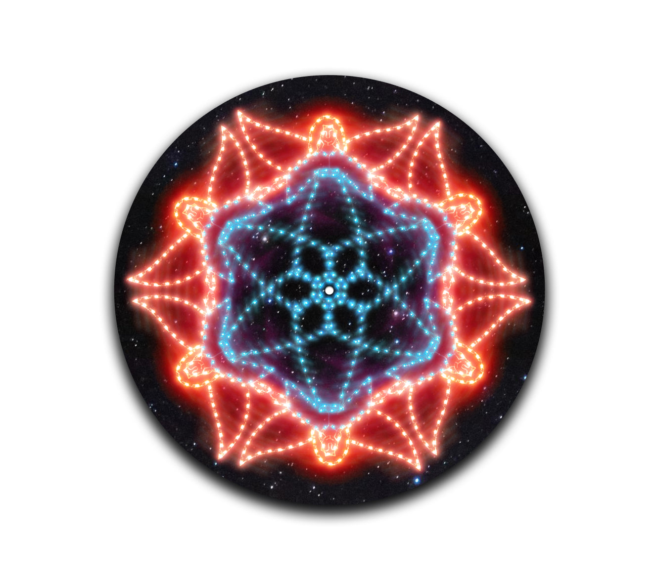 Angel Lights – 12 inch felt turntable mat by Neesh Labs