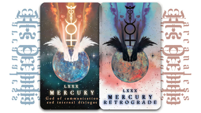 Arcanaless Ars Occludia Mercury and Mercury Retrograde communication cards