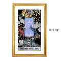 Doomscrolling tarot-inspired 16x24 fine art print by Matthew Pazzol, featuring a glowing smartphone, flaming skull, falling figures, smoke, and dark apocalyptic colors.