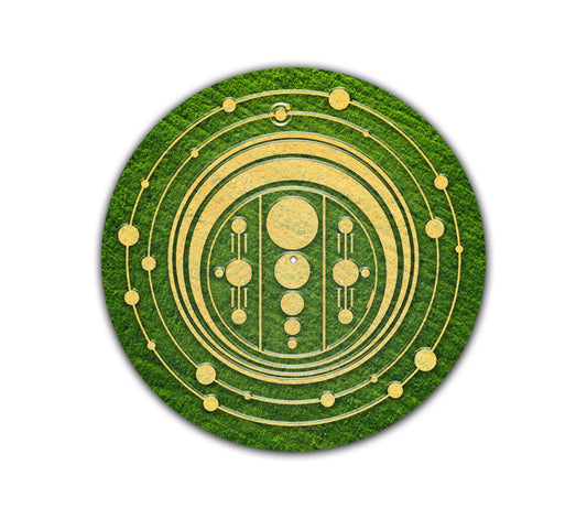 Crop Circle – 12 inch felt turntable mat by Neesh Labs