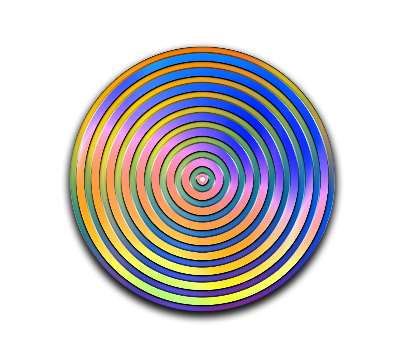 Vibrant Wheel– 12 inch felt turntable mat by Neesh Labs