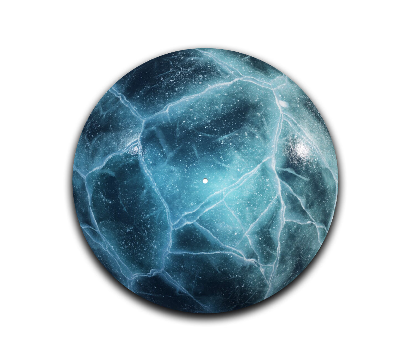 Cracked Ice – 12 inch felt turntable mat by Neesh Labs
