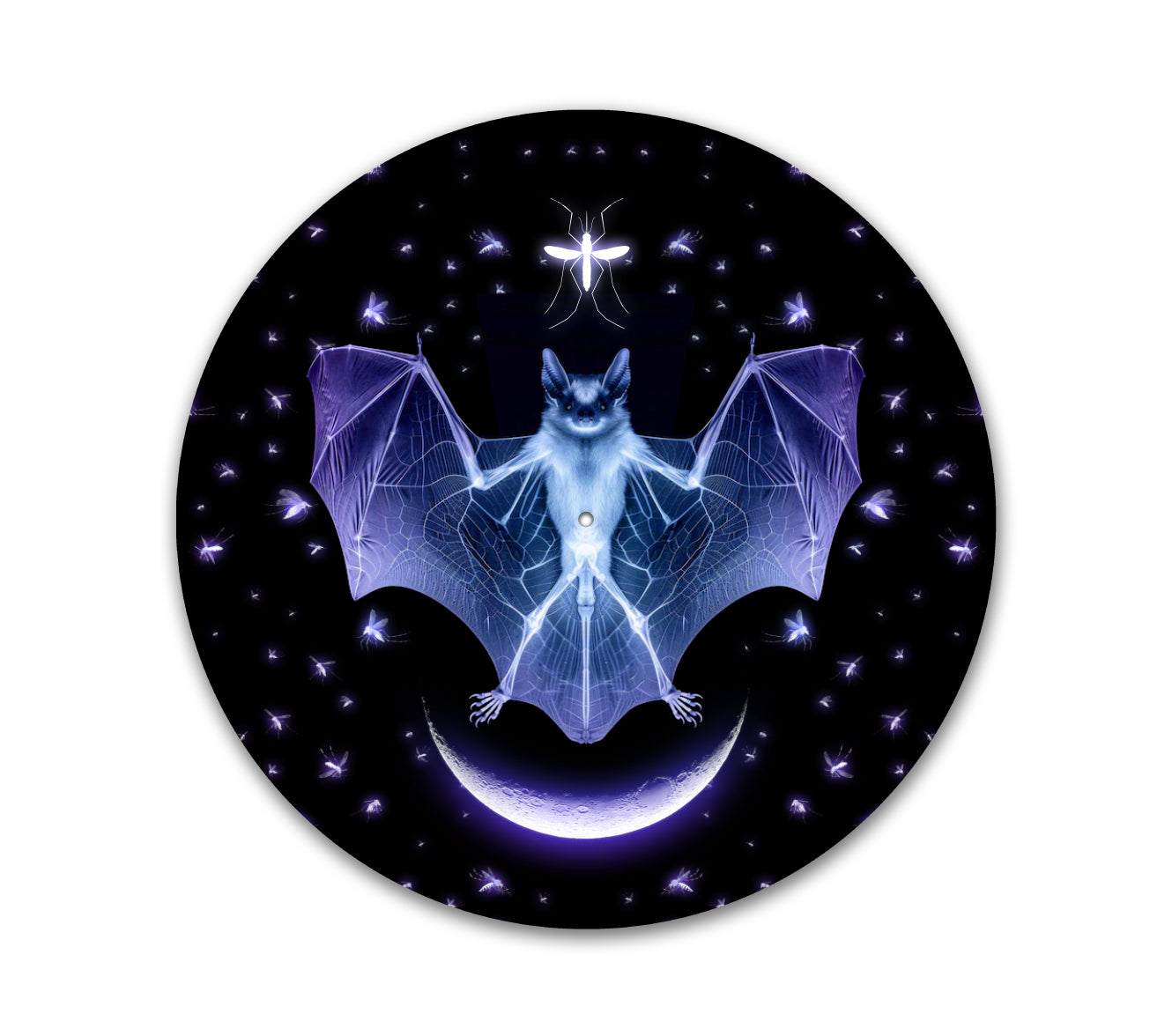 fledermaus – 12 inch felt turntable mat by Neesh Labs