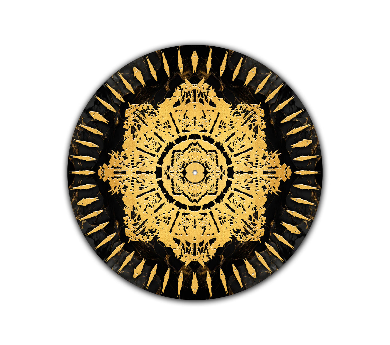 Golden Octagram – 12 inch felt turntable mat by Neesh Labs
