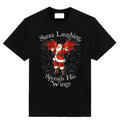 Santa Laughing Christmas T-shirt with bold holiday graphic by Neesh Labs
