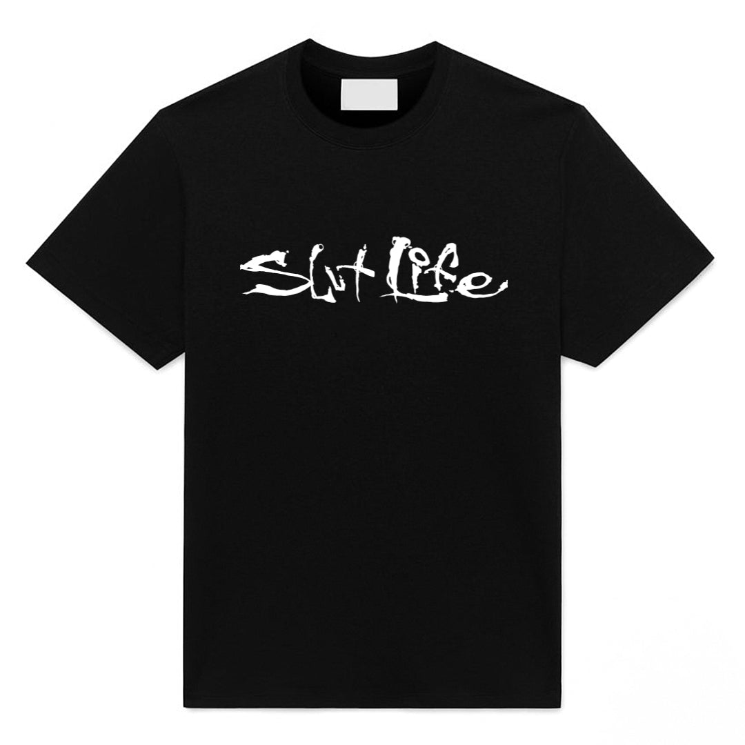Slut Life parody graphic tee inspired by beach culture branding.