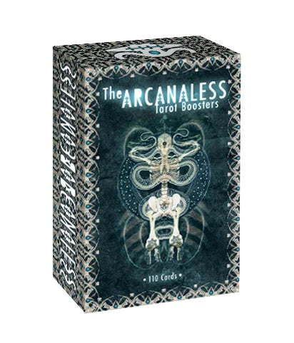 The Arcanaless 110-card nontraditional tarot booster expansion box