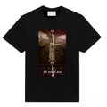 The Hanged Man Tarot T-Shirt by Neesh Labs featuring original occult tarot artwork.